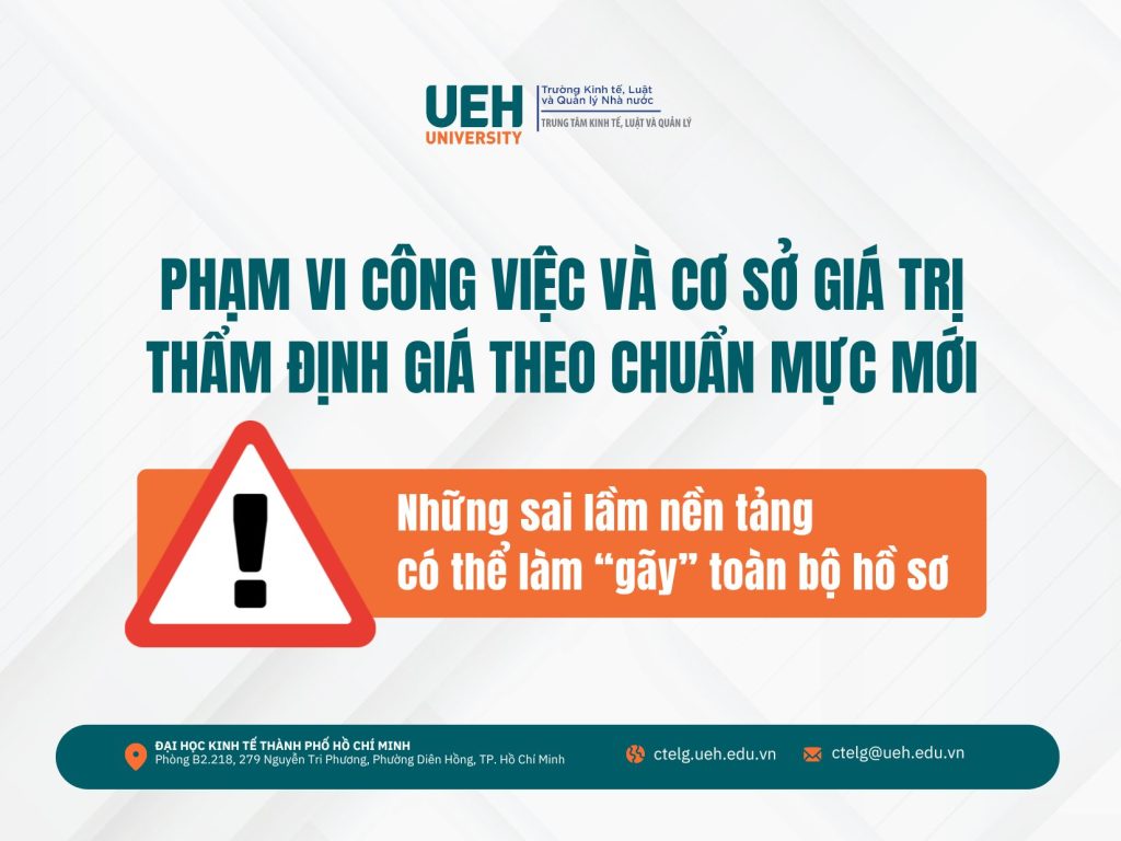 Phạm vi công việc và cơ sở giá trị thẩm định giá theo chuẩn mực mới – Những sai lầm nền tảng có thể làm “gãy” toàn bộ hồ sơ